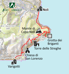 Trekking al Sentiero del Pellegrino: tra Noli e Varigotti 3 Living Liguria | 9904.mapotm